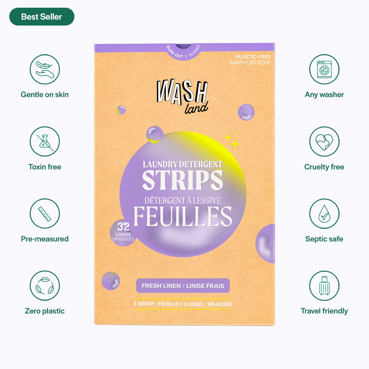 Laundry Detergent Strips 2.0 (Fresh Linen)